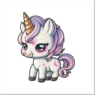 Chibi Spotted Baby Unicorn Posters and Art